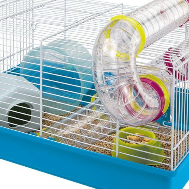 Cage hamster Ferplast avec tunnel Paula blanche