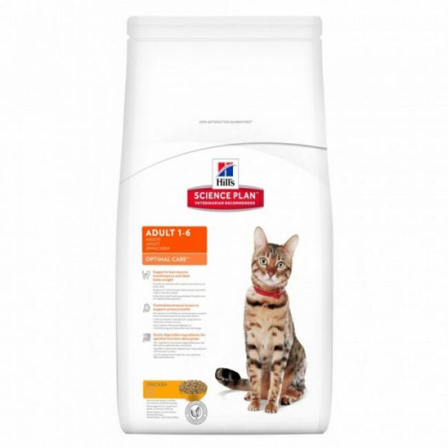 Croquettes Hill's Science Plan Feline Adult Optimal Care Poulet 6 Sachets 400 g