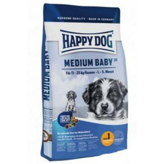 Croquettes pour chiot Happy Dog Supreme Medium Baby 28 Sac 10 kg