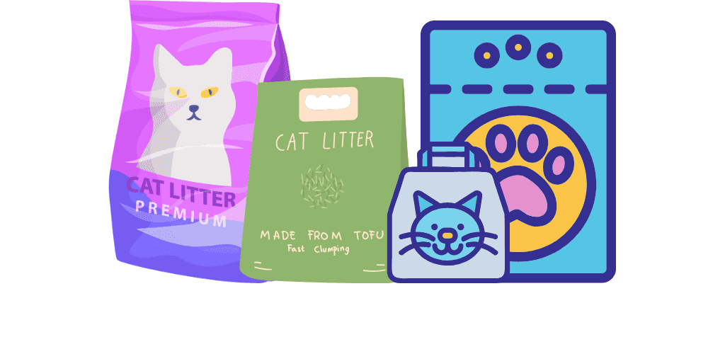 Litière minérale pour chat