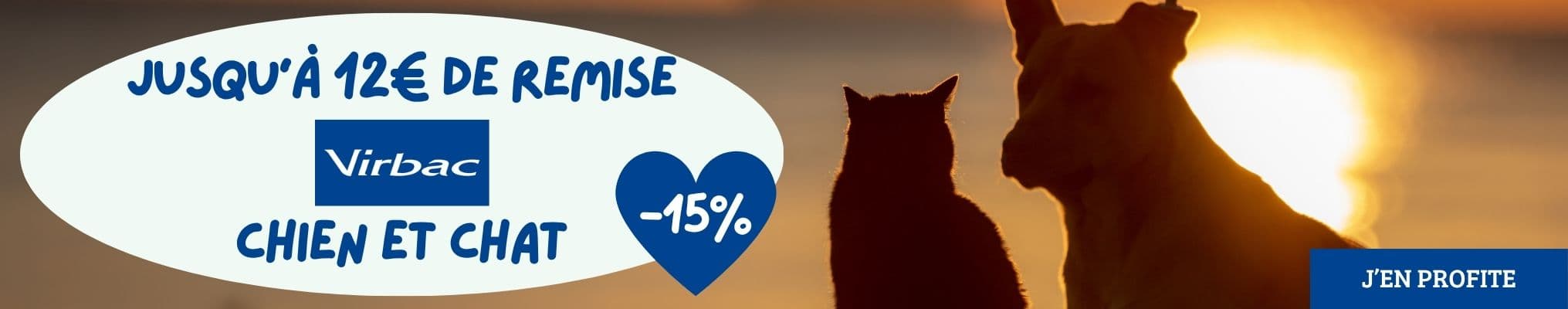 Jusqu'à 12€ de remise : Virbac chien et chat -15% de réduction !