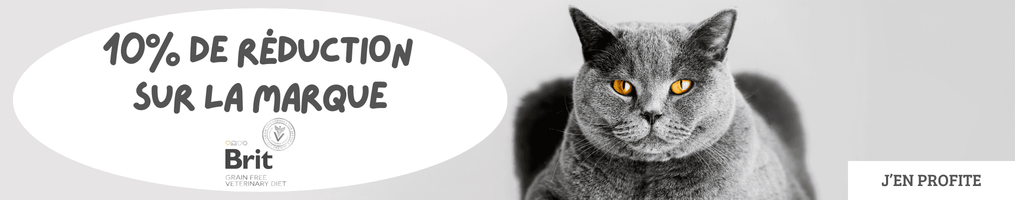 10% de réduction sur la marque Brit Veterinary pour chat