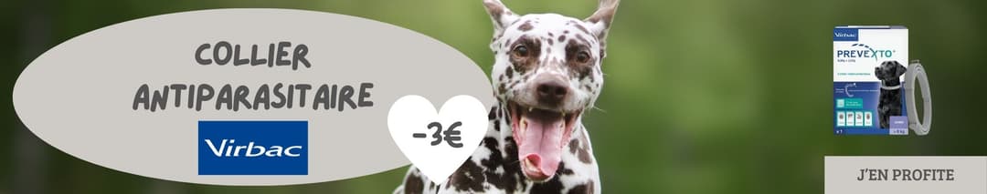 3€ de remise sur les colliers Virbac