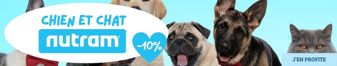 Bon plan : -10% sur les croquettes Nutram pour chien et chat