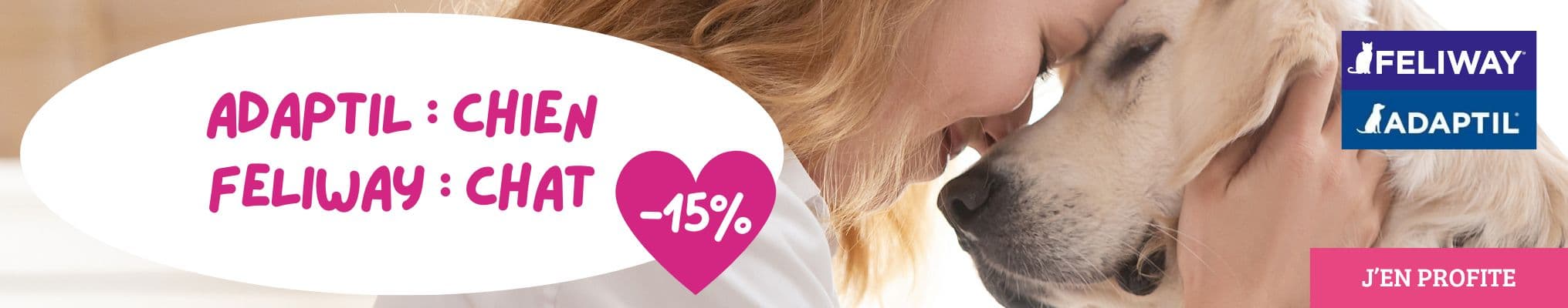 Préparez vos départs en toute sérénité avec notre sélection spéciale ADAPTIL / FELIWAY à -15% !