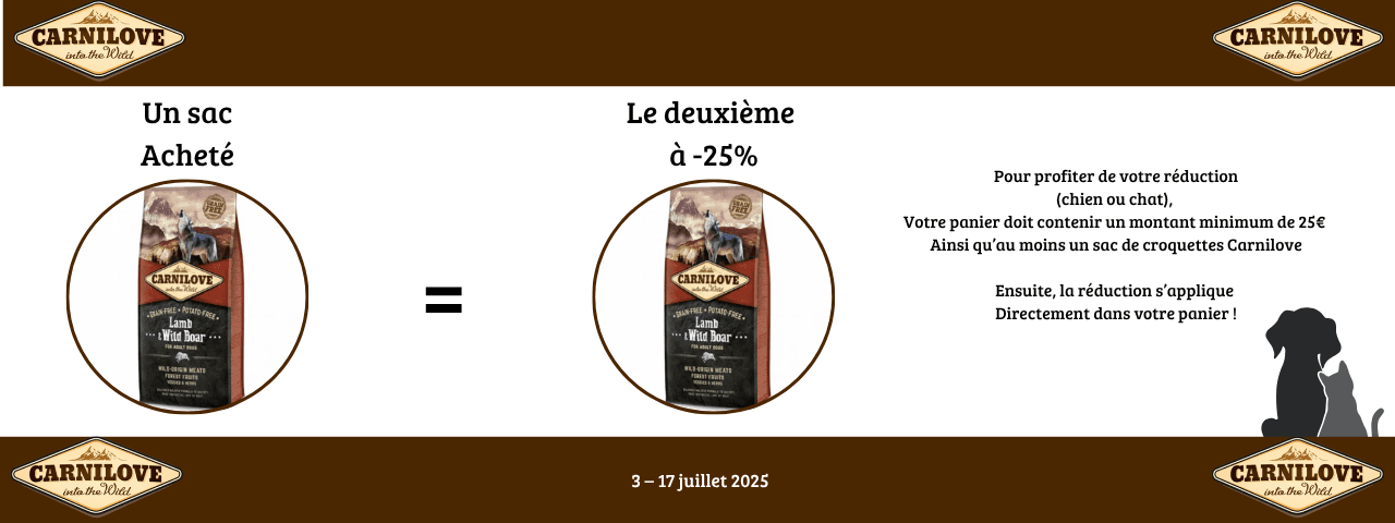 1 acheté, le 2e à -25%