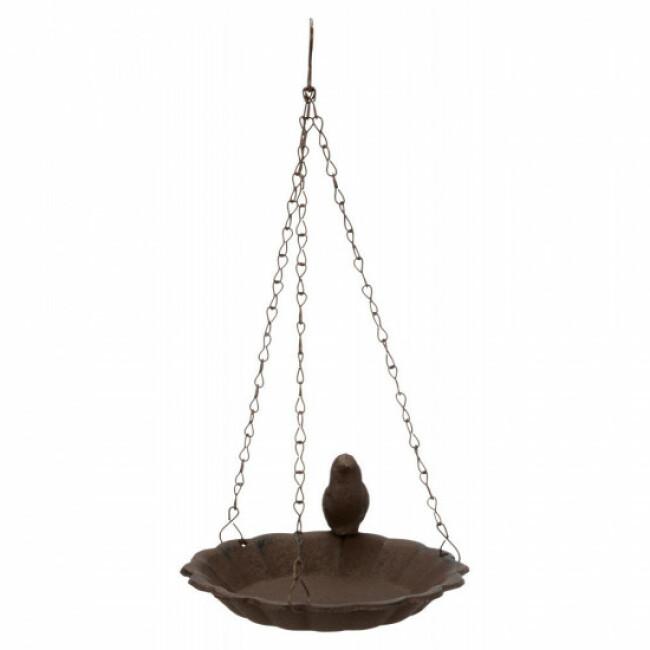 Mangeoire oiseaux à suspendre, en métal 2.000 ml/26 × 19 × 19 cm, noir