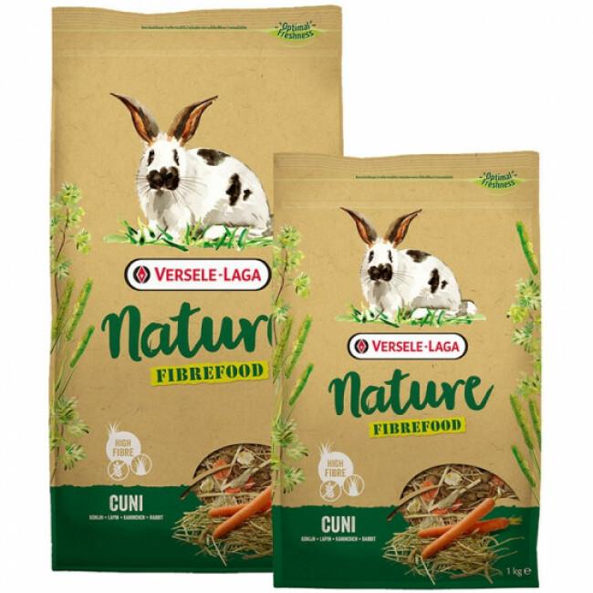 Cuni - Nature - Versele Laga - Mélange varié et riche en fibres pour lapins  (nai