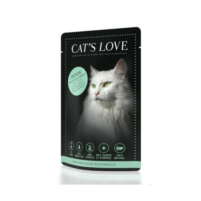 Cat's Love Pâtée pour Chat Adulte Poisson Pur, 200 g - Boutique