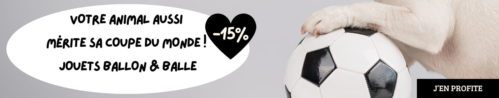Votre animal aussi mérite sa Coupe du Monde ! Jouets ballon & balle à -15% !