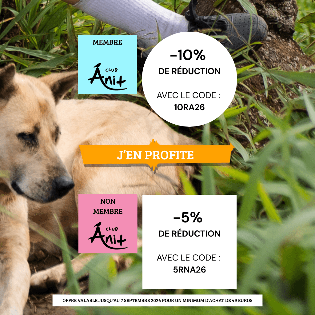 5% global et un 10% si client Ani+, via un code promo, mini de commande 49 euros