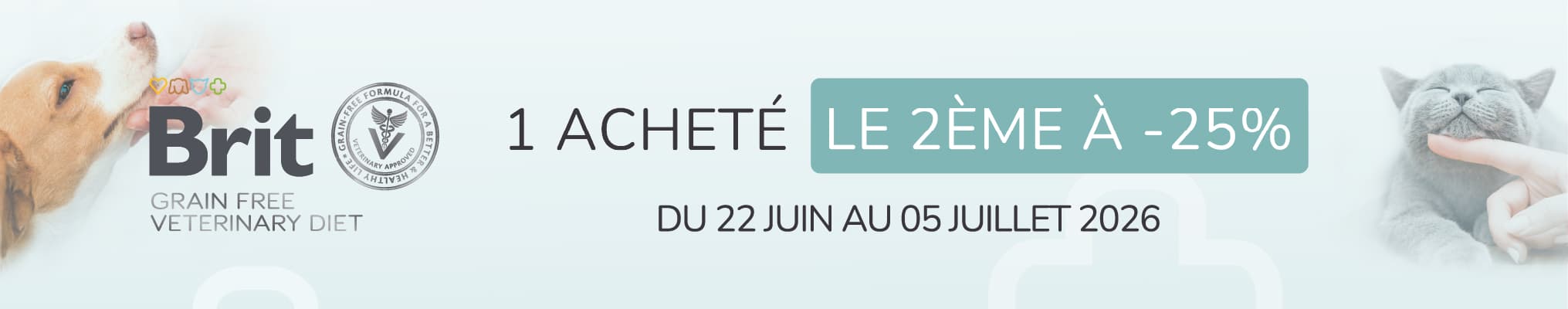 Brit Vet Chien 1 acheté, le 2e à -25%