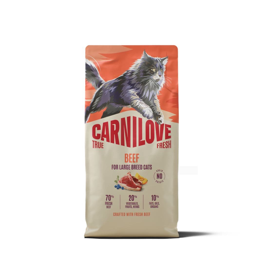Carnilove True Fresh pour chat adulte de grande taille - Boeuf
