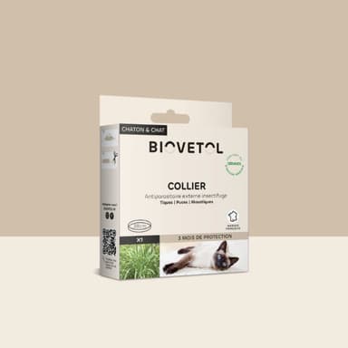 Collier insectifuge Biovetol pour chat