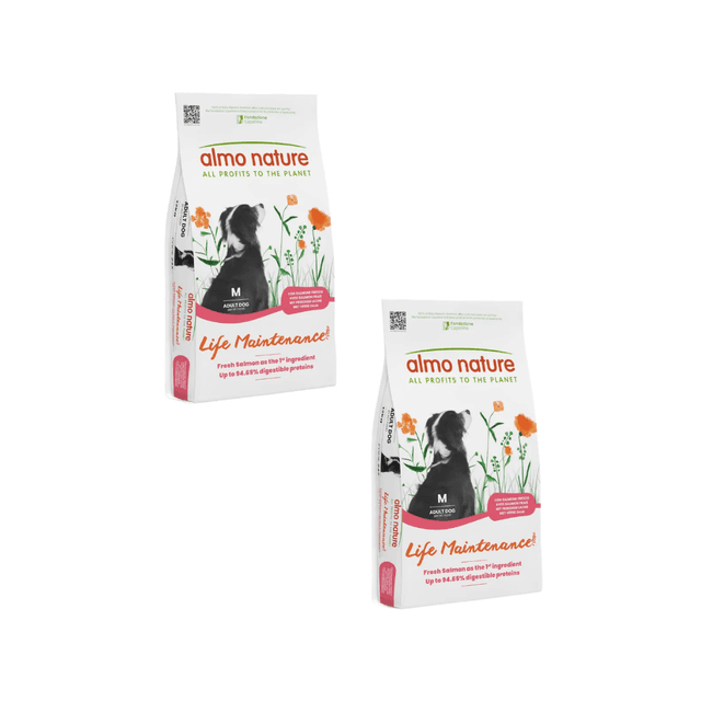 Croquettes Almo Nature Life Maintenance chien adulte taille moyenne Saumon Riz