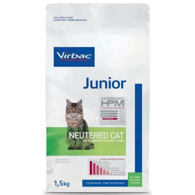 Croquettes Virbac HPM Junior Neutered pour chaton