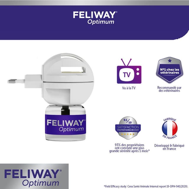 Diffuseur de phéromones FELIWAY Optimum Kit Complet pour chat