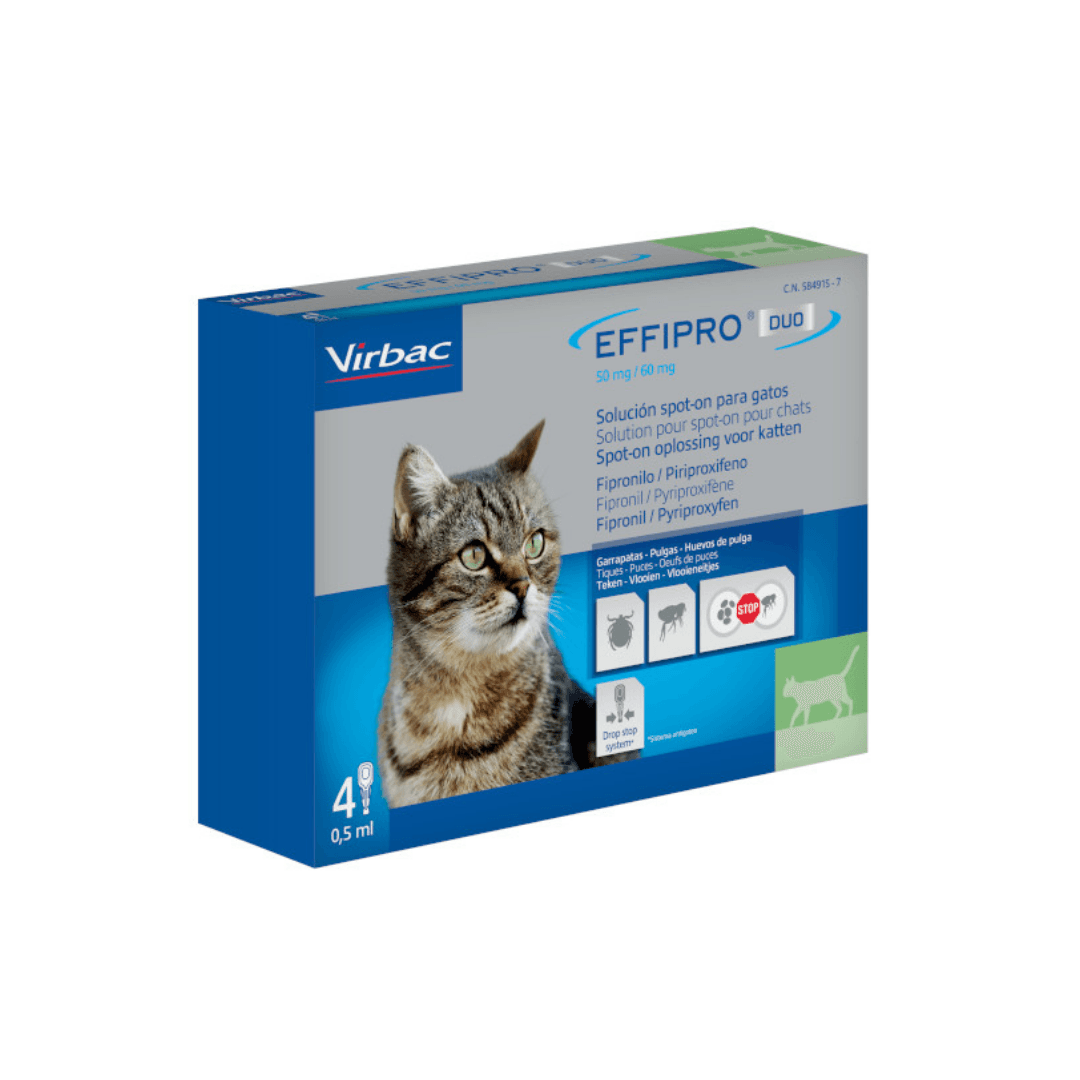 Effipro Duo Virbac soin antiparasitaire pour chats