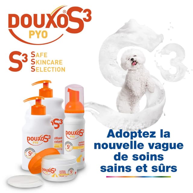 Mousse apaisante Douxo S3 Pyo pour chien et chat