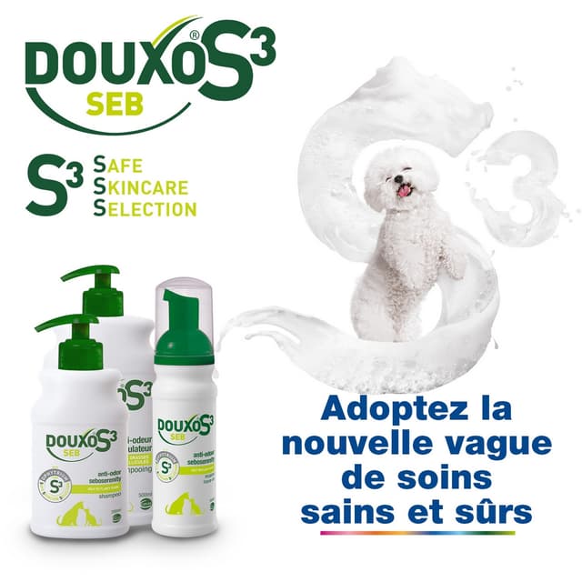 Mousse apaisante Douxo S3 Séborrhée pour chien et chat