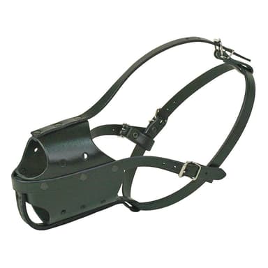 Muselière type police en cuir pour chien