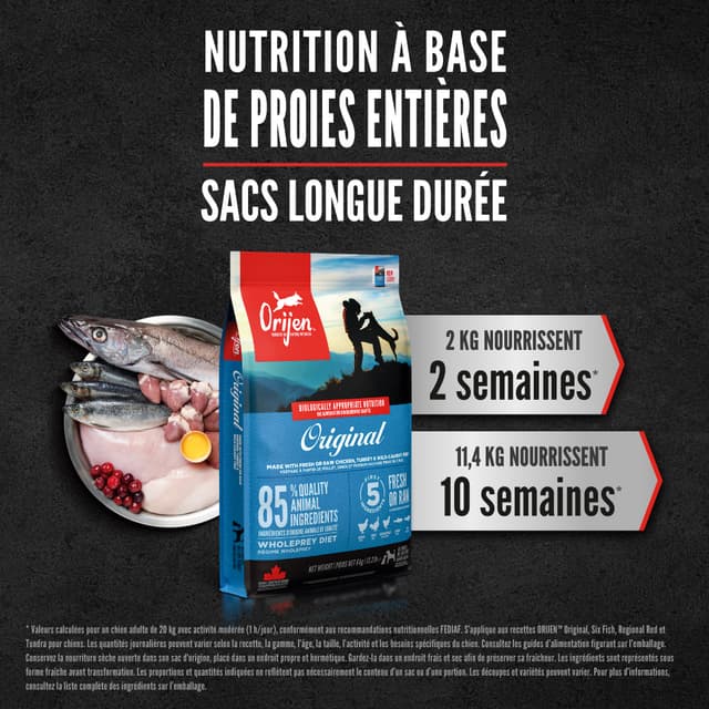 Orijen Original sans céréales pour chien