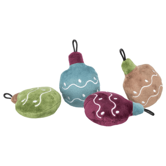 Boule de noël en peluche pour chat