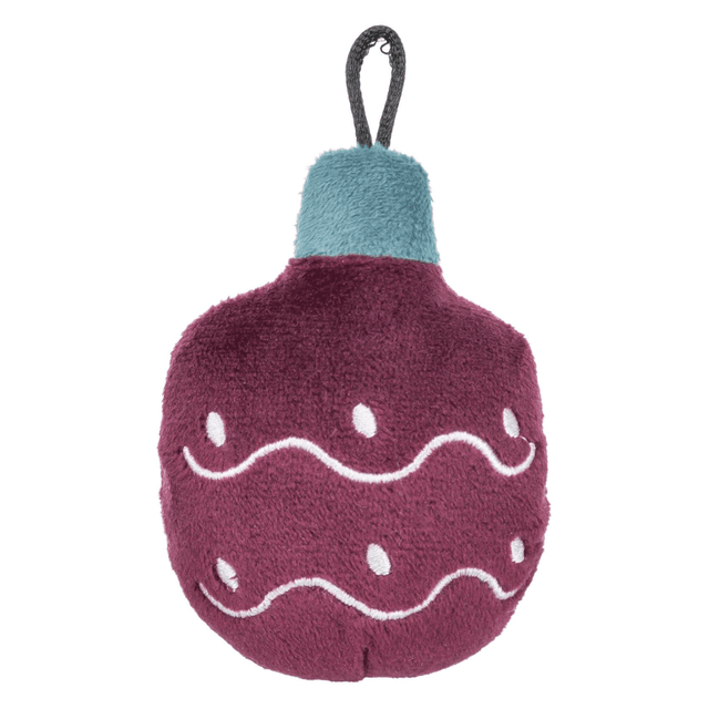 Peluche boule de Noël avec herbe à chat