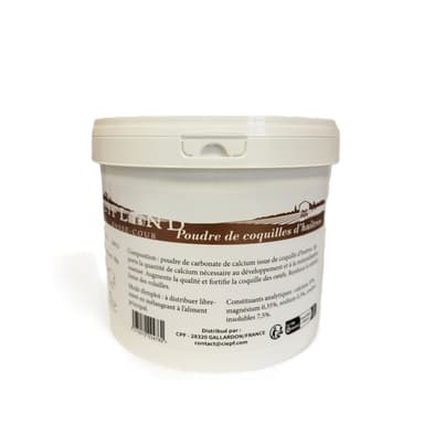 Poudre coquilles d'huitre pour volailles