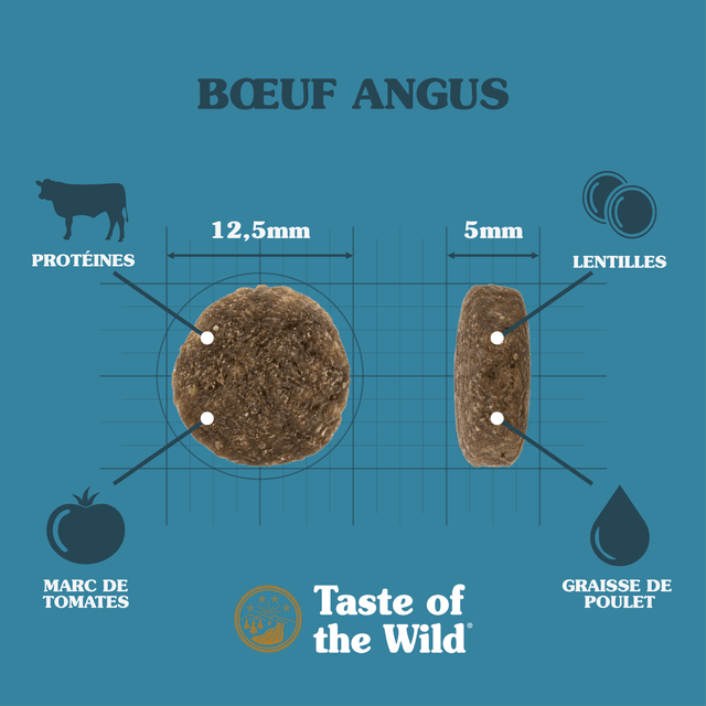 Taste of the Wild PREY au bœuf Angus pour chien