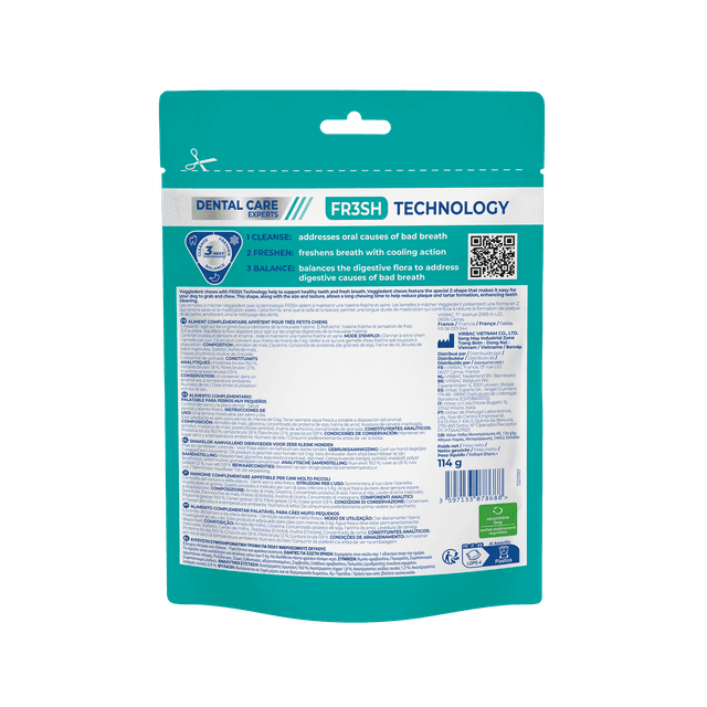 VeggieDent Fresh Virbac : Lamelles dentaires anti-plaque