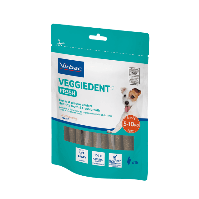 VeggieDent Fresh Virbac : Lamelles dentaires anti-plaque