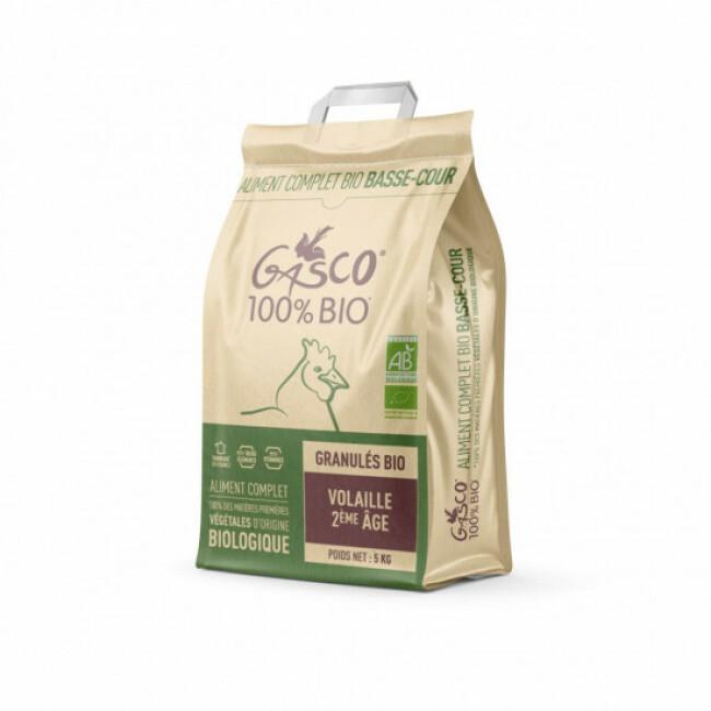 Alimentation BIO granulés Gasco pour volaille 2ème âge - sac de 5 kg