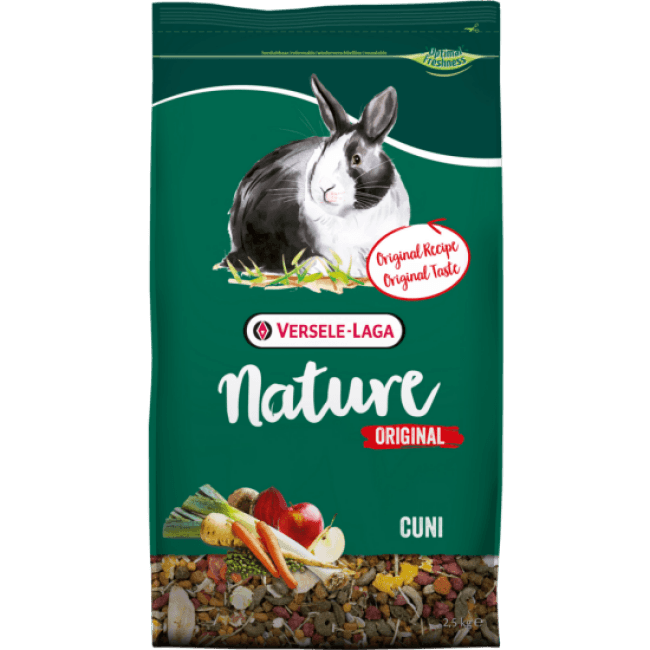 Alimentation complète et enrichie pour lapin nain adulte Nature Original Versele Laga