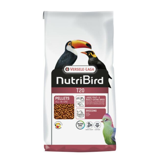 Aliments NutriBird T20 Versele Laga pour grands frugivores Sac 10 kg