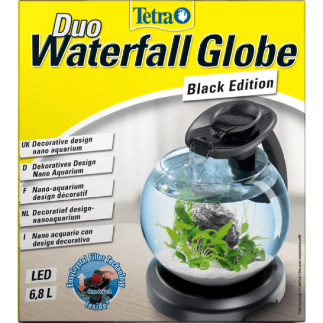 Aquarium Globe Tetra Duo Waterfall noir 6,8 Litres