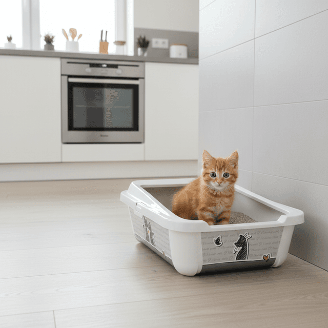 Bac à litière ouvert pour chat et chaton