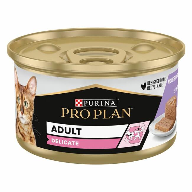 Boîtes pour chats Pro Plan Adulte Delicate Dinde