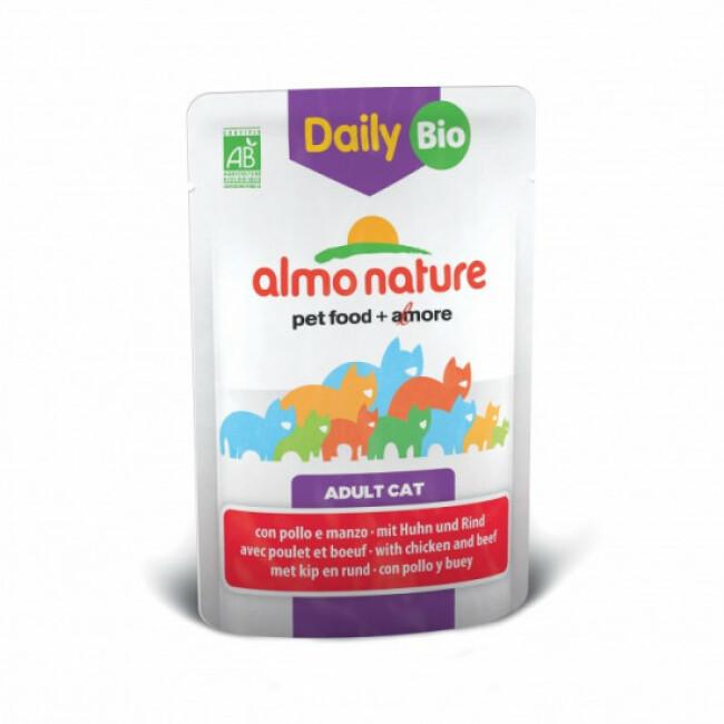 Bouchées en sauce pour chat Almo Nature Daily Bio - Lot 6 pochons x 70 g