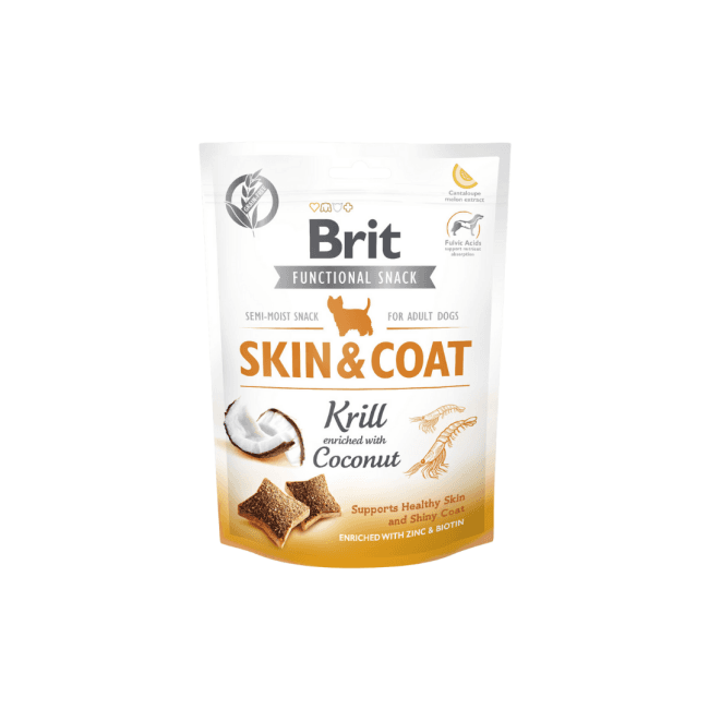 Brit Care Functional Snack Skin&Coat pour peau et pelage des chiens - krill et noix de coco