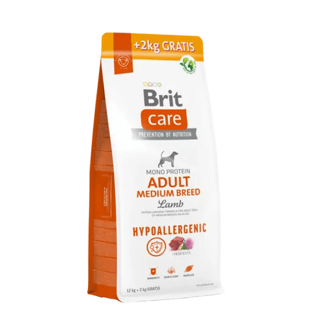 Brit Care Hypoallergenic Adult Medium Breed agneau et riz pour chien de moyenne race