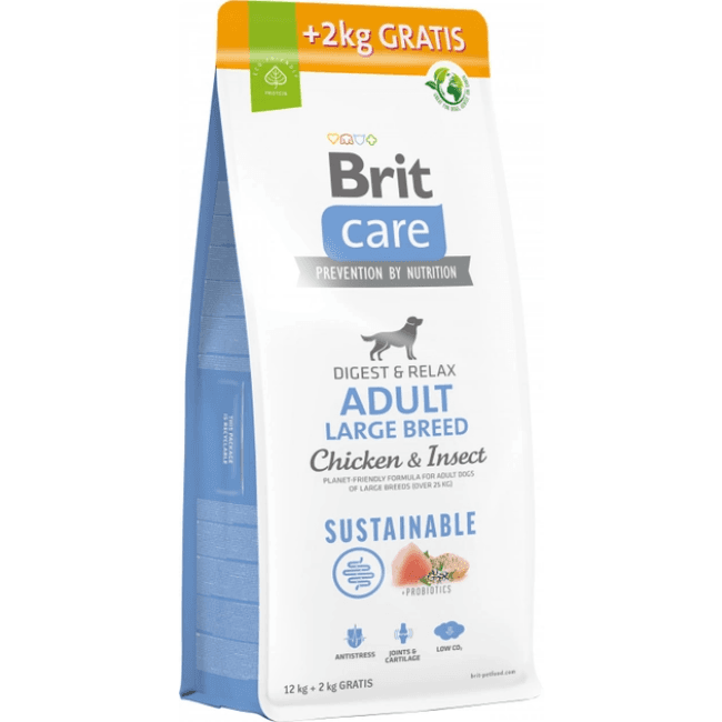 Brit Care Sustainable Adult Large Breed poulet et insectes pour grand chien