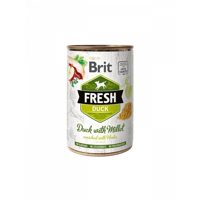 Brit Fresh canard frais et millet pour chien