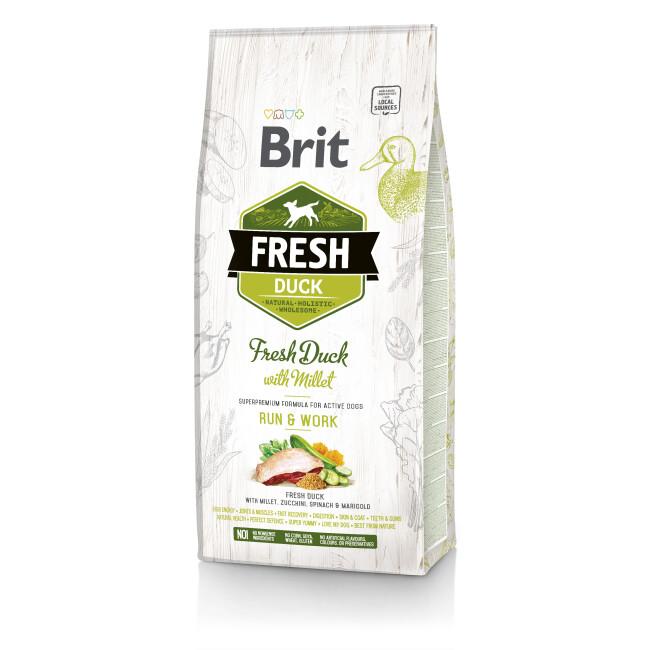 Brit Fresh canard frais et millet pour chien actif