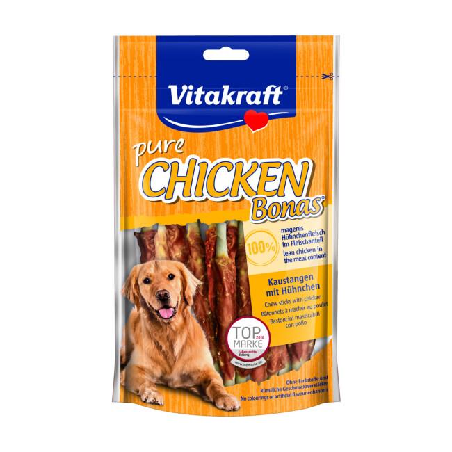 Bâtonnets Os calcium poulet Bonas Vitakraft pour chien 80 g