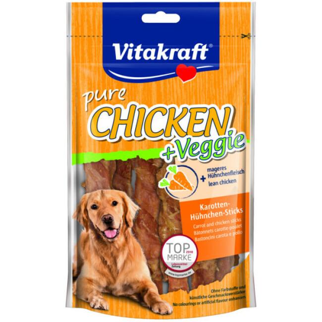 Bâtonnets pour chien Vitakraft au poulet et morceaux de carottes 80 g