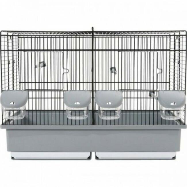 Cage d'élevage Cova 57 noir et gris pour oiseaux Zolux