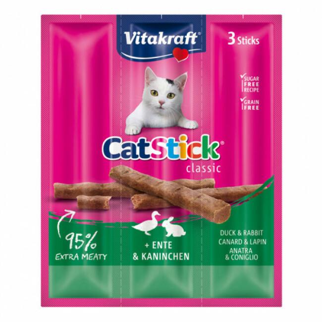 Cat Stick Mini Vitakraft Canard et lapin pour chat