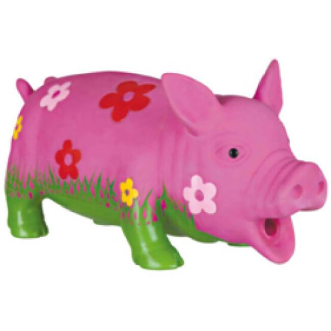 Cochon en latex avec motifs fleurs pour chiens Trixie