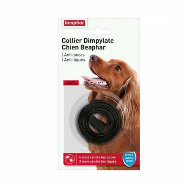 Collier Dimpylate pour petit et moyen chien anti-puces et tiques Beaphar